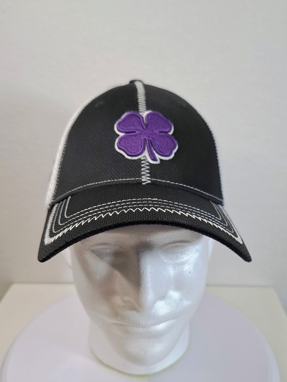 Black Clover  Trucker Cap with Purple Clover Patch